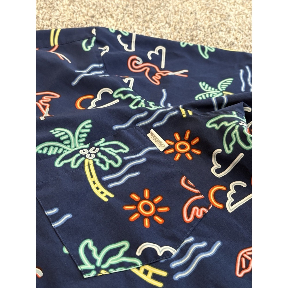 Chubbies The Neon Light Performance Polo Shirt Men's Medium Flamingo Martini - Picture 5 of 7
